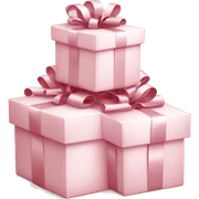 Light pink Christmas gifts under a white Christmas tree  sticker