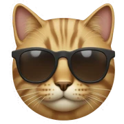 Cat with sunglasses sticker