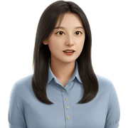 realistic girl in collared shirt sticker