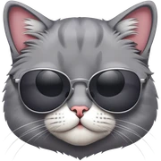 Cat wearing sunglasses sticker