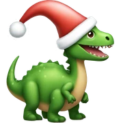 Christmas dinosaur sticker
