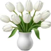white tulips sticker