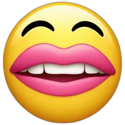 kiss smiley sticker