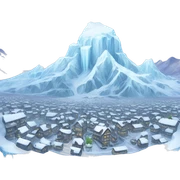 Agartha city of ice in the earth sticker