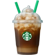 Starbuck ice coffee with ice cubes sticker
