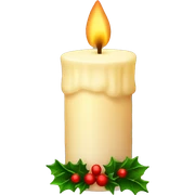 christmas candle sticker