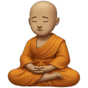 Meditating monk sticker