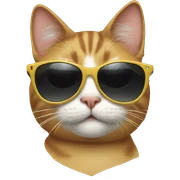 Cat with sunglasses sticker