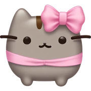 Pusheen pink bow sticker