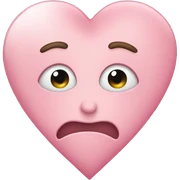 Heart with face sticker