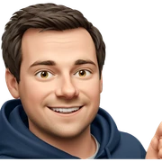 smiling boy in a hoodie sticker