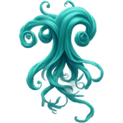 Dark teal wisp sticker