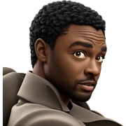 realistic portrait of dark-skinned male sticker