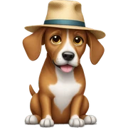 dog wearing a hat sticker