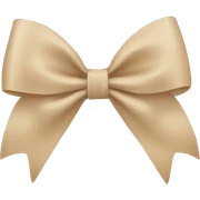 Beige thin bow sticker
