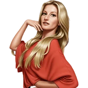 blonde girl in red shirt sticker