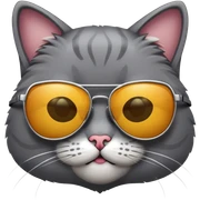 Cat with sunglasses sticker