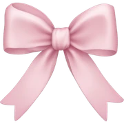 light pink ribbon bow sticker