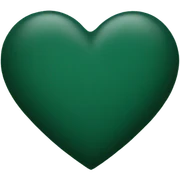 Dark green heart sticker