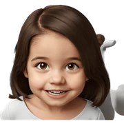 smiling girl with brown hair sticker