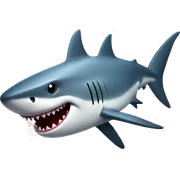 Shark with a top hat sticker