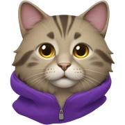 Purple cat  sticker
