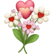 flowers and hearts sticker