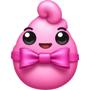 Pink poo with pink bow sticker