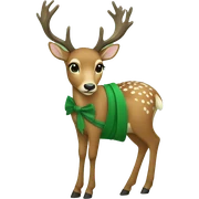 Deer wearing green dress sticker