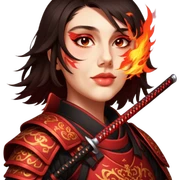 Fire-Wielding Samurai sticker