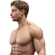 muscular male in natural light sticker