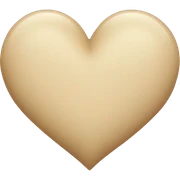 Beige heart sticker