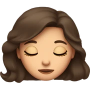Brunette girl sleeping sticker