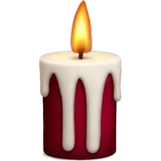 Dark red velvet candle sticker