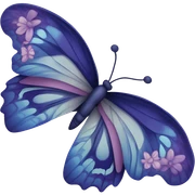 Navy purple butterfly  sticker