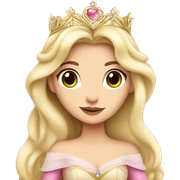 Princess Aurora with black hair sticker