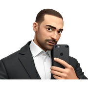 mature male taking selfie indoors sticker