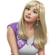 blonde girl with earrings sticker