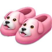 pink dog slippers  sticker