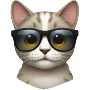 Cat with sunglasses sticker