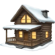 Winter cabin sticker