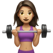 brunette girl lifting weights sticker