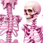 pink skeleton  sticker