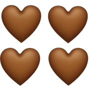 brown heart sticker