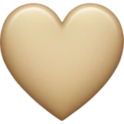 beige heart sticker