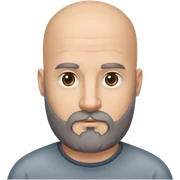 Bald beard sticker