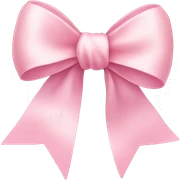light pink ribbon bow sticker