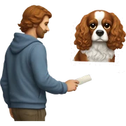 Cavalier tapes to a wall sticker