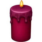 Dark red velvet candle sticker