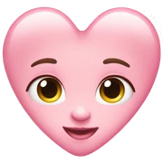 baby pink heart sticker